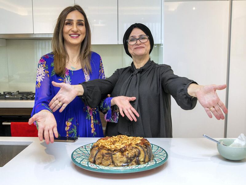 Abu Dhabi, United Arab Emirates, April 7, 2021.
Ramadan Recipes.  
Maqloobe (vegetable and meat rice dish)
Victor Besa/The National
Section:  AC
Reporter: