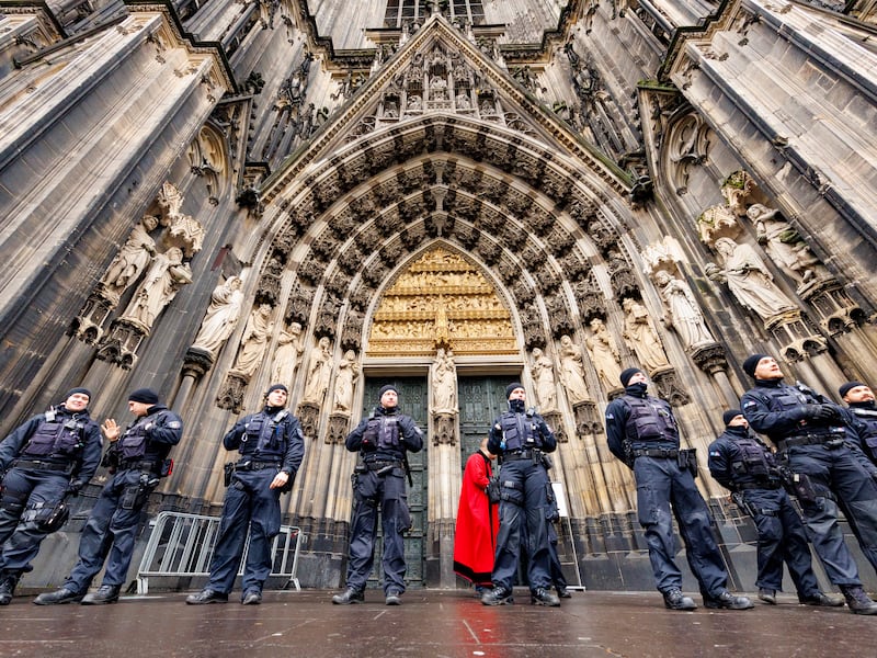 Cologne Cathedral is under tightened police protection after German police were warned of a potential threat. EPA