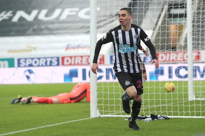 Miguel Almiron - 7: Genuinely forgot the Paraguayan was playing in opening 45. But turned up after break and had Newcastle’s first shot on target after 53 minutes but strike was straight at keeper, then levelled for Magpies soon after following good work from Shelvey and Wilson. AP