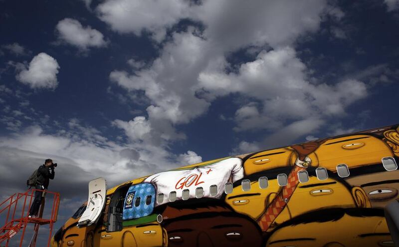 Brazil's World Cup plane shown during a media presentation on Tuesday. Nacho Doce / Reuters / May 27, 2014