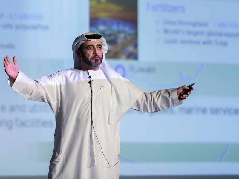 Abu Dhabi, UAE.  May 13, 2018.   ADNOC Downstream Investment Forum.   Abdulaziz Alhajri, Director, Downstream Directorate, ADNOC.Victor Besa / The NationalNationalReporter:  Jennifer Gnana