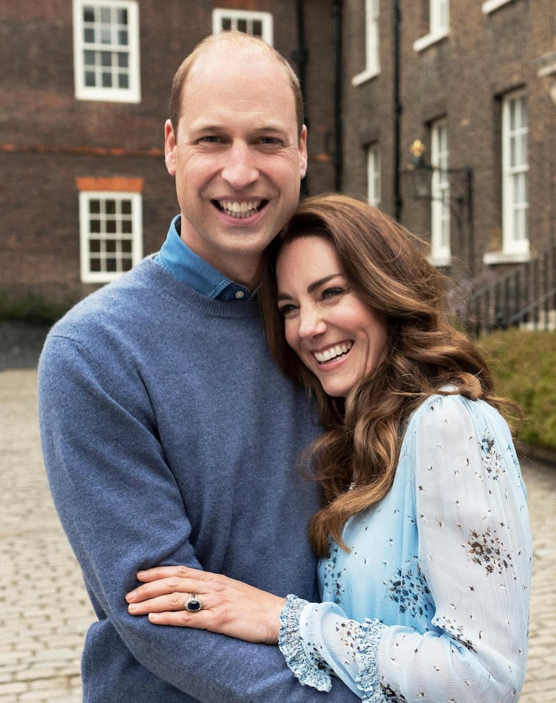 Prince William and Catherine, Duchess of Cambridge have released two new pictures to celebrate their 10th anniversary. AFP