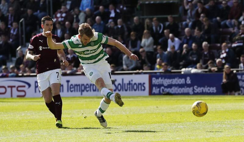 Celtic’s Stuart Armstrong scores. Russell Cheyne / Reuters