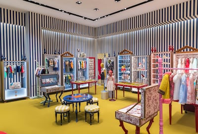 The new childrenswear store by Gucci, opening today. Courtesy Gucci