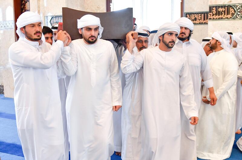 Supreme Council Member and Ruler of Umm Al Qaiwain, Sheikh Saud bin Rashid Al Mu'alla, along with Crown Prince of Dubai Sheikh Hamdan bin Mohammed bin Rashid Al Maktoum performed funeral prayer (Janazat prayer) on the  late Sheikh Mansour bin Ahmed bin Ali Al Thani, son of Sheikha Mariam bint Rashid bin Saeed Al Maktoum. Deputy Ruler of Dubai Sheikh Maktoum bin Mohammed bin Rashid Al Maktoum, Crown Prince of Ajman, Sheikh Ammar bin Humaid Al Nuaimi, Chief of the Abu Dhabi Crown Prince's Court, Sheikh Hamed bin Zayed Al Nahyan, Deputy Chairman of Dubai Police & Public Security Major General Sheikh Ahmed bin Rashid Al Maktoum, and  President of Dubai Civil Aviation Authority and Chairman and Chief Executive of Emirates Airline and Group Sheikh Ahmed bin Saeed Al Maktoum, and Sheikh Mansour bin Mohammed bin Rashid Al Maktoum, also performed the funeral prayer. The funeral prayer was performed at Zabeel Mosque. Wam