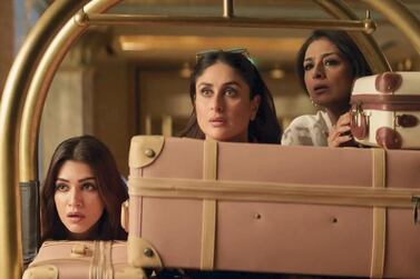 Kareena Kapoor, Tabu, and Kriti Sanon turn an otherwise average heist movie into a joyful experience. Photo: Communication network production