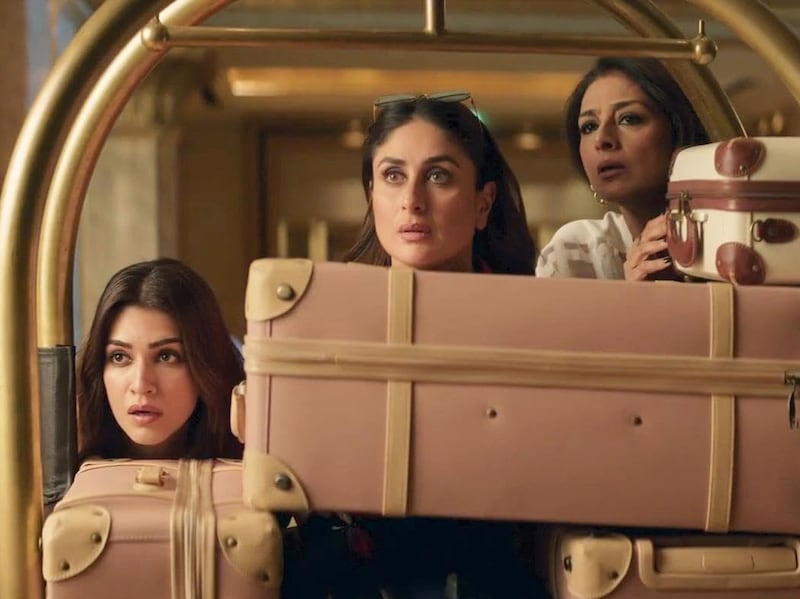 Kareena Kapoor, Tabu, and Kriti Sanon turn an otherwise average heist movie into a joyful experience. Photo: Communication network production