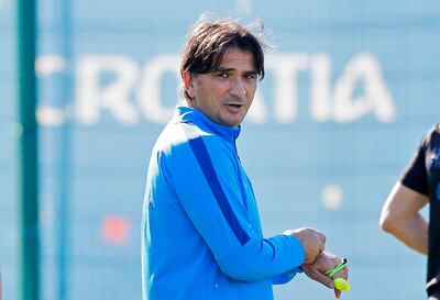 Croatia head coach Zlatko Dalic attends Croatia's official training in Roschino near St. Petersburg, Russia, Thursday, June 28, 2018, at the 2018 soccer World Cup. (AP Photo/Dmitri Lovetsky)