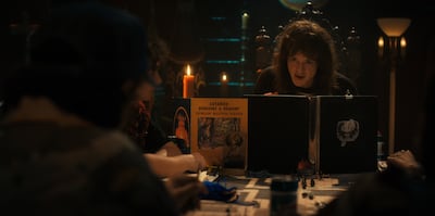 Joseph Quinn as Eddie Munson playing Dungeons & Dragons in 'Stranger Things'. Photo: Netflix