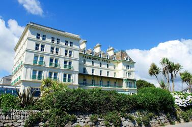 The Famouth Hotel in Cornwall was evacuated after a bomb scare, which turned out to be a hoax. Alamy 