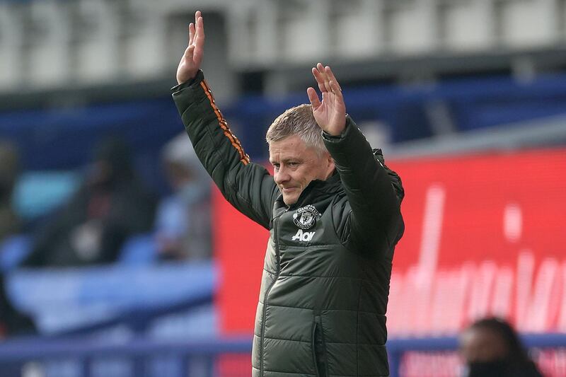 Manchester United manager Ole Gunnar Solskjaer at Goodison Park on Saturday. AFP