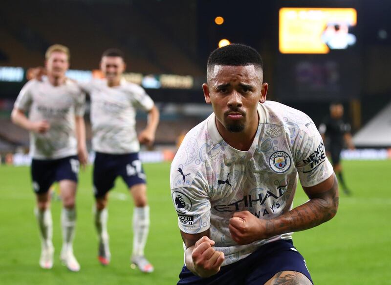 Gabriel Jesus. 7 - Had a tough physical battle against the three-man Wolves defence but plugged away and deserved his late goal. Reuters