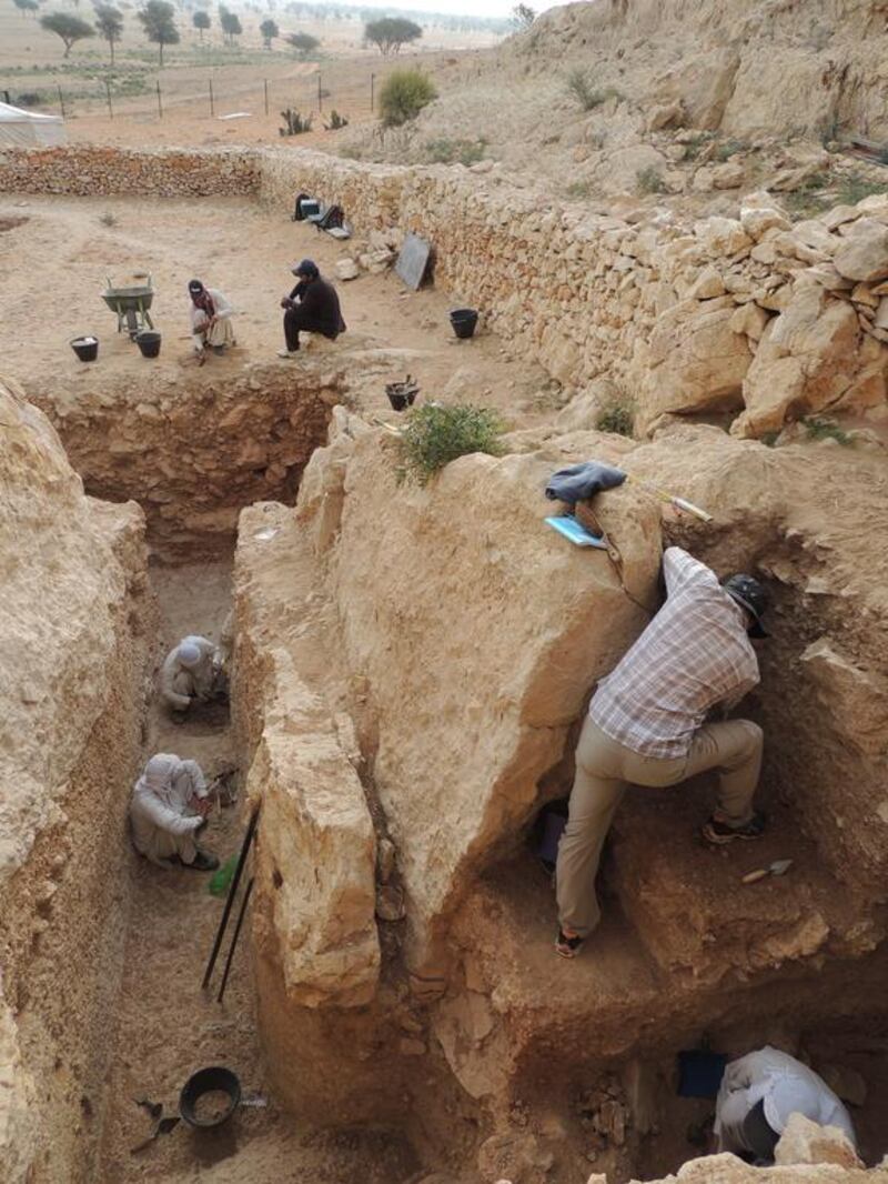 An axe discovered at Jebel Faya Courtesy Department of Antiquities Sharjah