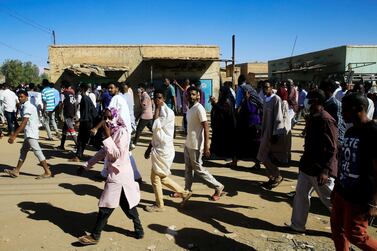 Sudanese demonstrators march after Friday prayers in Khartoum on January 11, 2019. Reuters