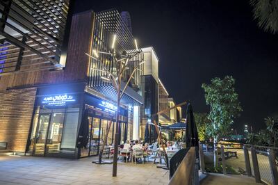 DUBAI, UNITED ARAB EMIRATES - Some of the Restaurants and coffee shops are open  at BlueWaters, Dubai.  Leslie Pableo for The National