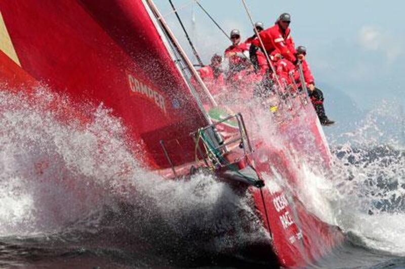 Camper/Emirates Team New Zealand hold a slight lead in Leg 2 of the Volvo Ocean Race.