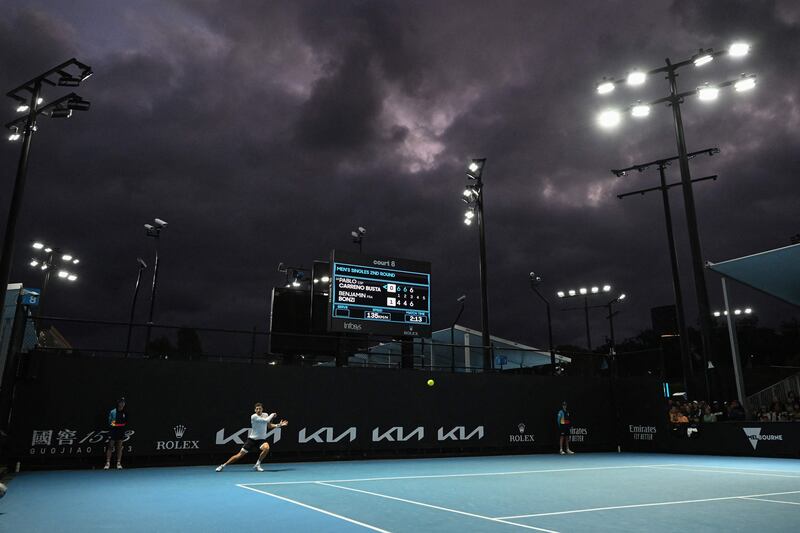 Spain's Pablo Carreno Busta in action at the Australian Open tennis tournament in Melbourne. AFP