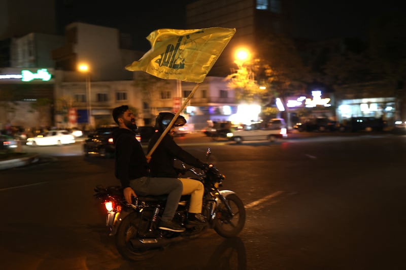 People in Tehran appear to celebrate in the street after the attack on Israel. Wana (West Asia News Agency) / Reuters