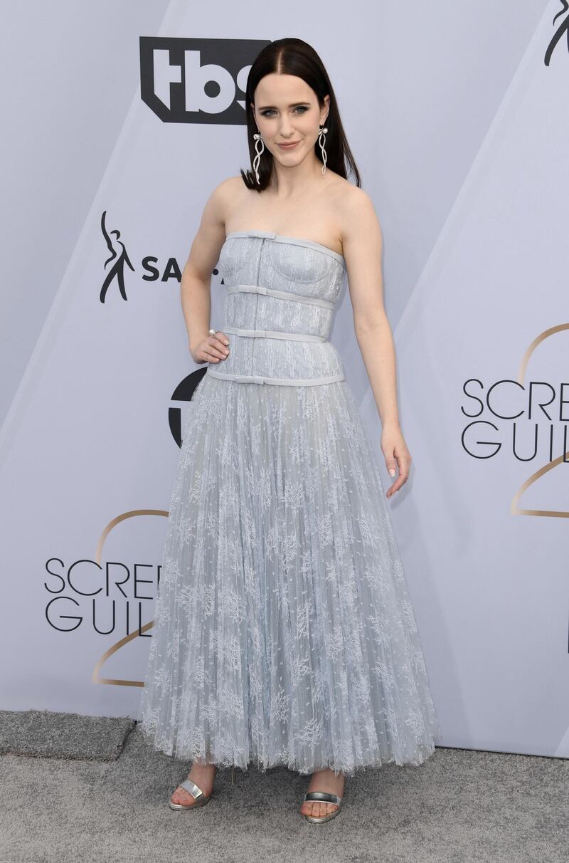 Rachel Brosnahan in Dior at the 25th Annual Screen Actors Guild Awards in Los Angeles on January 27, 2019. AFP