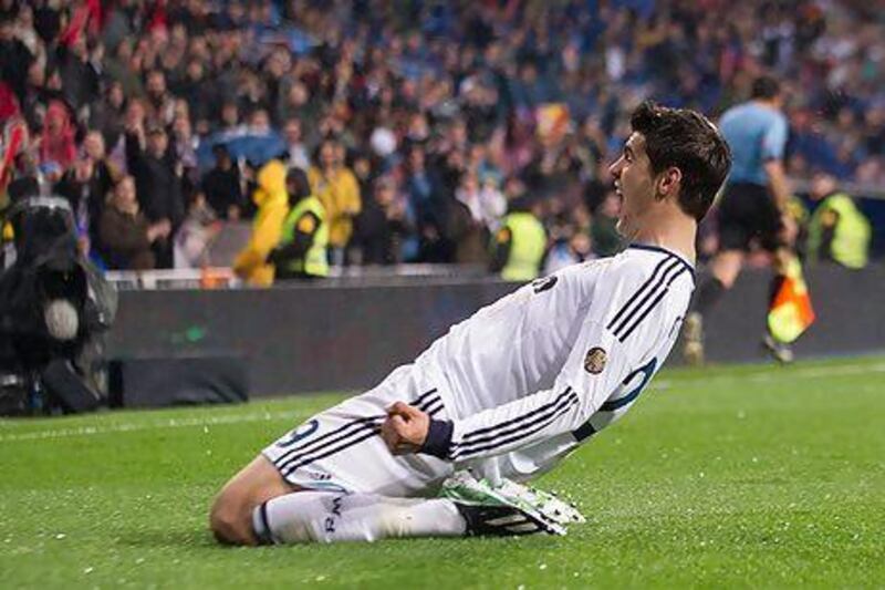 Alvaro Morata scored against Rayo Vallecano on Sunday. Denis Doyle / Getty Images
