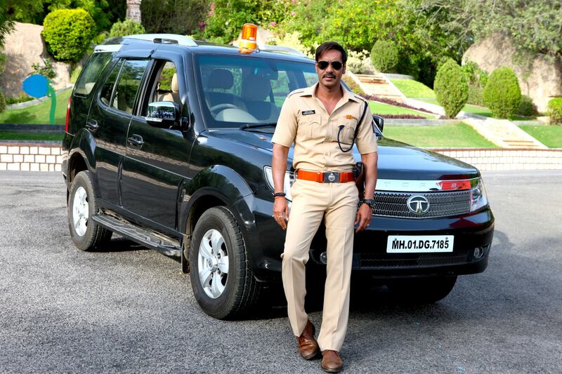 Ajay Devgn reprises his role as the honest and fearless cop Bajirao Singham in Singham Returns. Courtesy Reliance Entertainment

