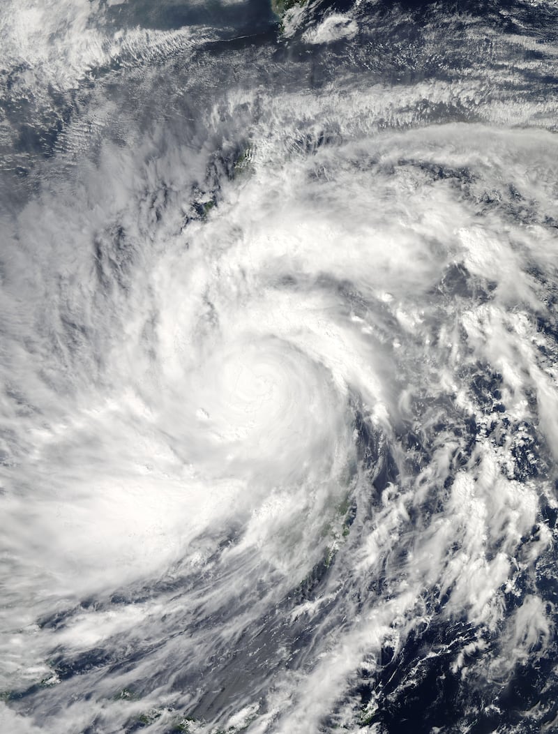 11.	A view of super typhoon Haiyan from space taken by Nasa’s Aqua satellite. Photo: Nasa Earth Observatory
