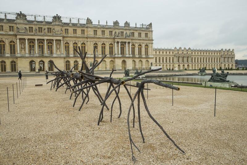 Space of Light, a bronze sculpture by Italian artist Giuseppe Penone in an exhibition at Chateau de Versailles, France. Courtesy Rindoff / Charriau / WireImage