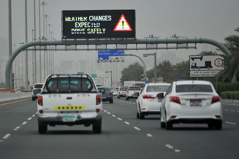 Careless driving and speeding caused 11 accidents in Abu Dhabi between Friday and Saturday. Delores Johnson / The National