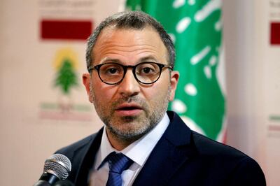 FILE PHOTO: Lebanon's Foreign Minister Gebran Bassil gestures as he speaks during a news conference in Beirut, Lebanon June 4, 2018. REUTERS/Mohamed Azakir/File Photo