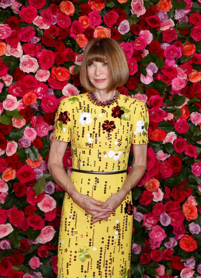 FILE PHOTO: Anna Wintour arrives at the 72nd Annual Tony Awards in New York, NY, U.S., June 10, 2018.   REUTERS/Brendan McDermid/File Photo