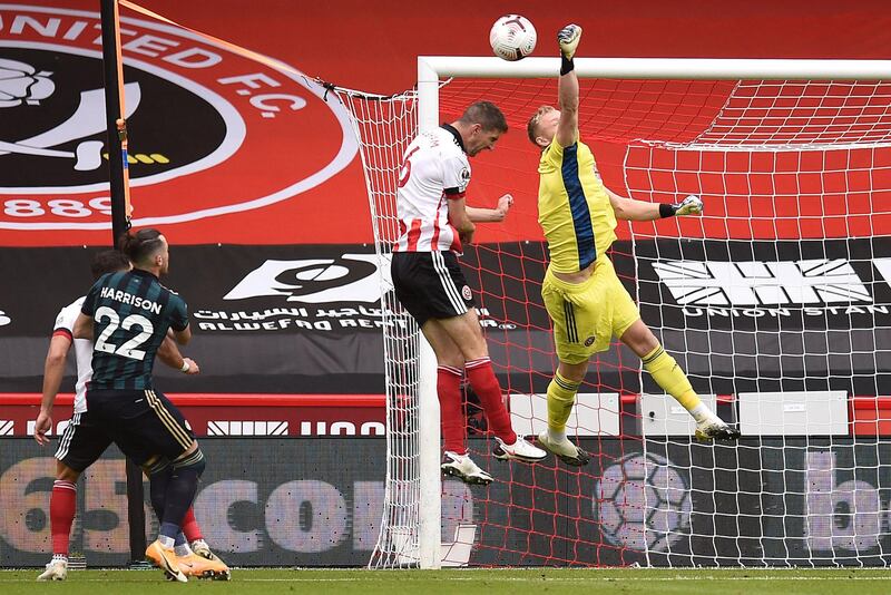 SHEFFIELD UNITED RATINGS: Aaron Ramsdale – 7. Bamford’s late winner was harsh on the Blades goalkeeper, who stood up to everything else Leeds threw at him. The only other time he was beaten Basham cleared off the line. PA