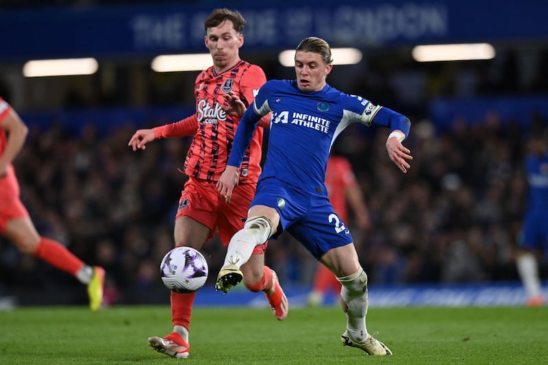 Booked for clumsy tackle on Palmer with Everton chasing Chelsea shadows in first half. One of three players taken off at break after dreadful first half for Merseysiders. AFP