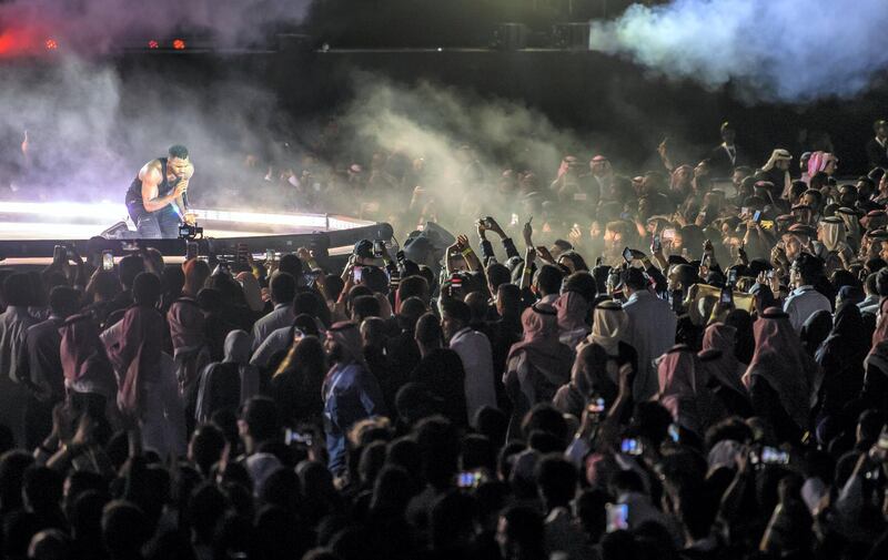 Derulo then performed his new song for the very first time at the Formula E Venue in Riyadh. Courtesy Sportscode Images
