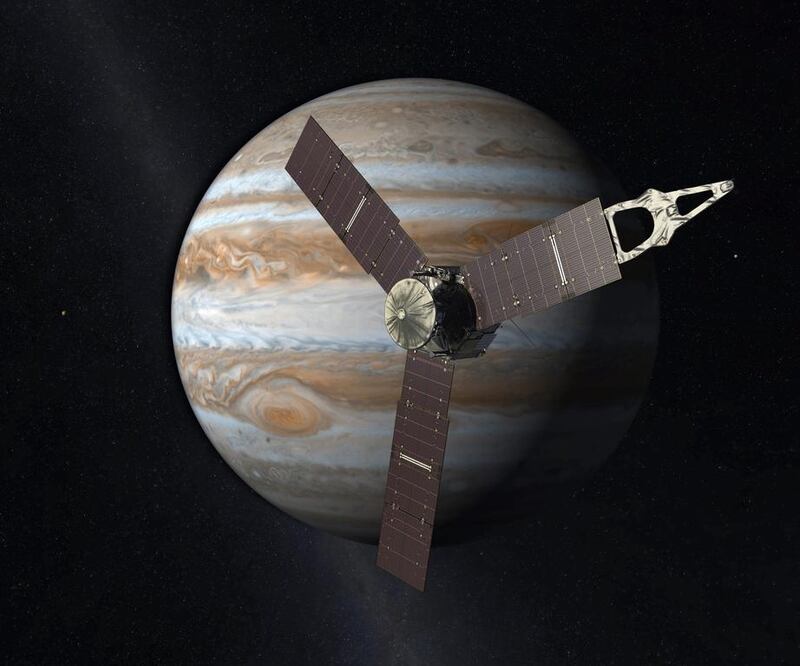 The Juno spacecraft above the planet Jupiter. NASA / JPL-Caltech via AP