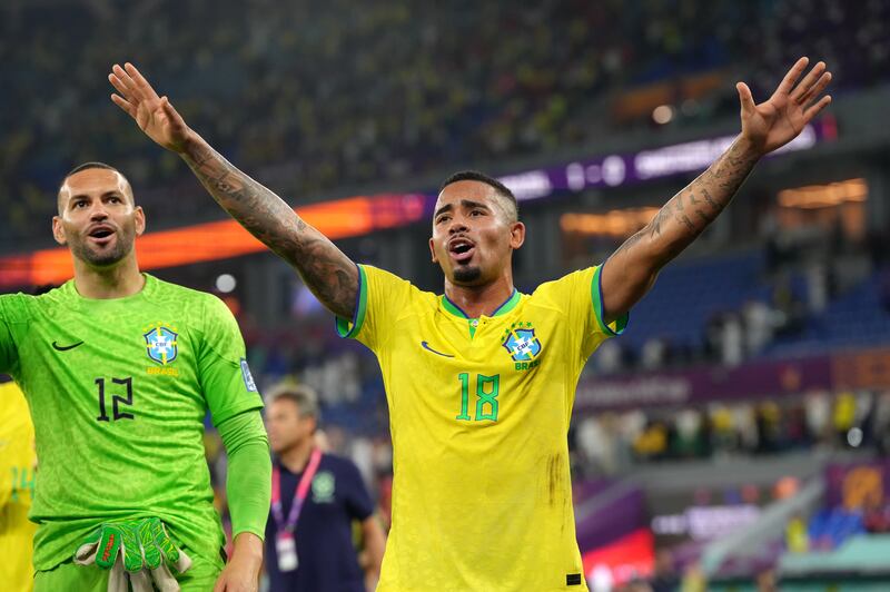 Gabriel Jesus (On for Richarlison 74’) 7: Brought on as Brazil pushed for a winner, even though a draw would have been enough to send them through. PA