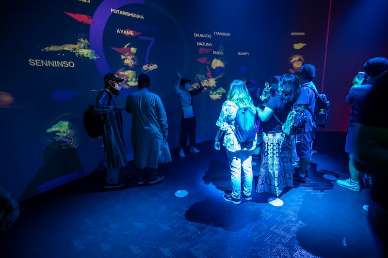 A 360-degree theatre integrating cutting-edge technology at the Japan pavilion.