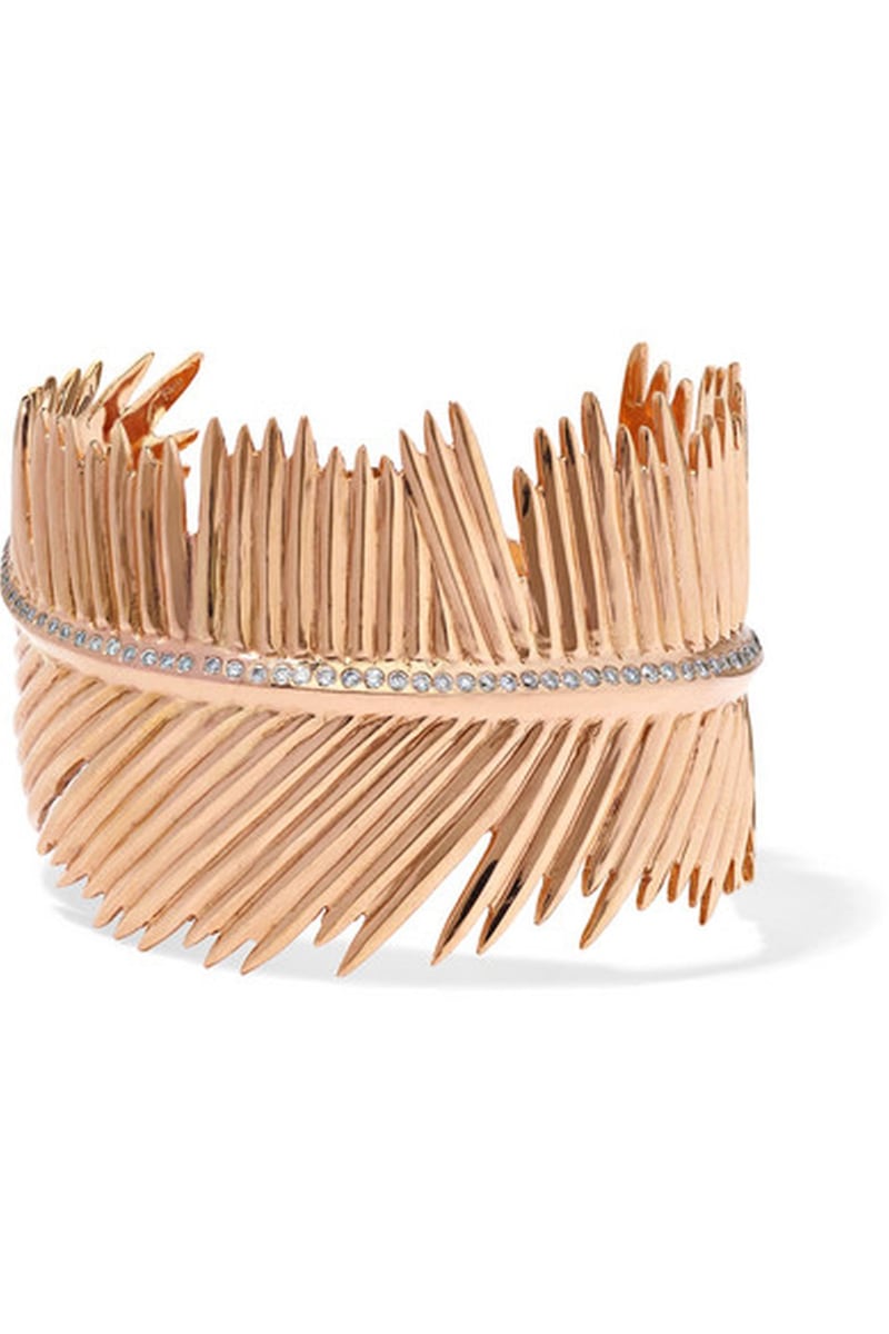 <p>Palma Leaf 18-karat rose gold diamond cuff, Dh122,000, Dezo by Sara Beltran on Net-a-Porter</p>
