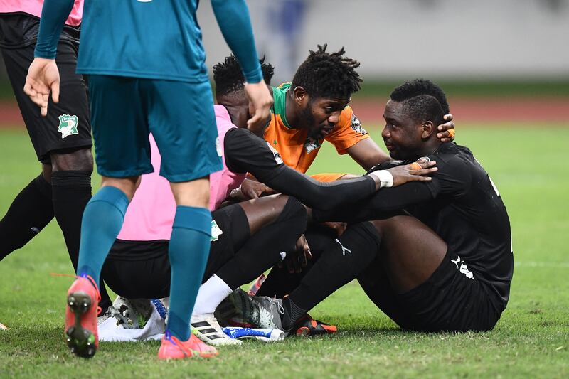 IVORY COAST RATINGS: Badra Ali Sangare 8 - Kept concentration in the 30 degree heat and dealt with the majority of Egypt's attempts with comfort. No nonsense from the Cote d’Ivoire man between the sticks. Unlucky not to make any saves in the shootout. AFP