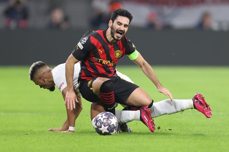 Ilkay Gundogan 8: German international back on home soil and played important role in opening goal when he let Grealish pass go through his legs to put Mahrez through. Thought he had put City back in front but denied by brilliant save. AP