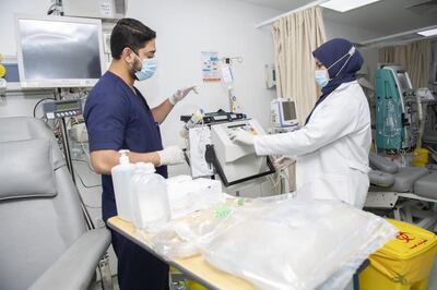 Saudi Health provides mobile dialysis services for pilgrims. Handout