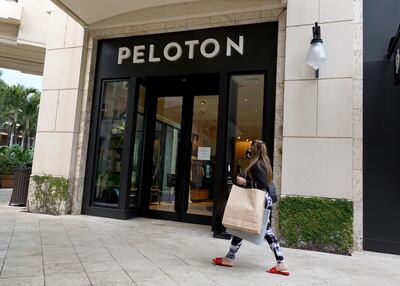 Peloton has had to adjust it's revenue targets because of waning demand as people go back to gyms as they emerge from lockdowns. AFP
