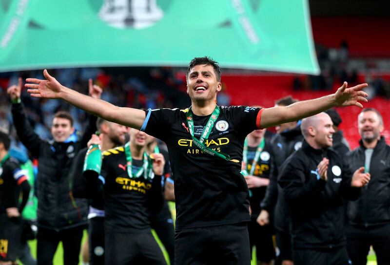 Centre midfield: Rodri (Manchester City) – Marked his first Cup final as a City player by heading in what proved the winning goal against Aston Villa at Wembley. PA