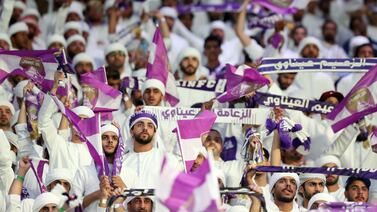 Al Ain fans during the second leg of the AFC Champions League semi-final against Al Hilal at Kingdom Arena, Riyadh. Chris Whiteoak / The National