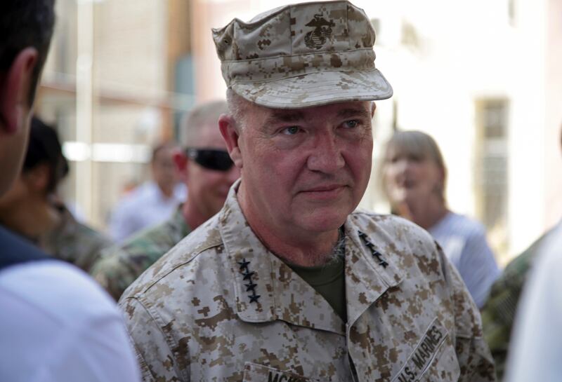 Gen Kenneth McKenzie, head of US Central Command and the most senior US military commander in the Middle East. AP