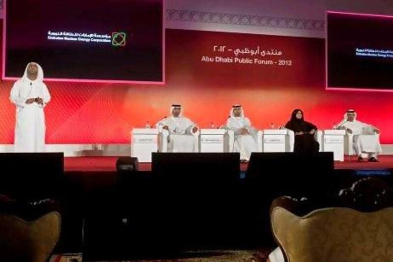 The forum was hosted by the Emirates Nuclear Energy Corporation (Enec) at the Abu Dhabi Police Officers Club to address concerns about the country's four planned plants.