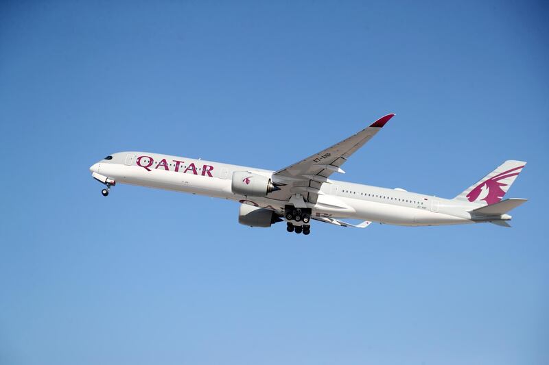 A Qatar Airways plane takes off at Hamad International Airport, as the country resumes international flights to Saudi Arabia, in Doha, Qatar January 11, 2021. REUTERS/Ibraheem Al Omari