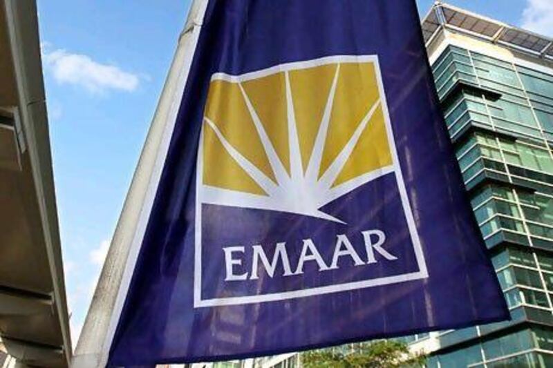 Emaar declined 0.3 per cent to close at Dh3.29. Pawan Singh / The National