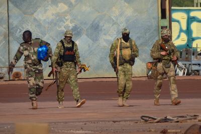 Russian Wagner mercenaries in northern Mali.  AP