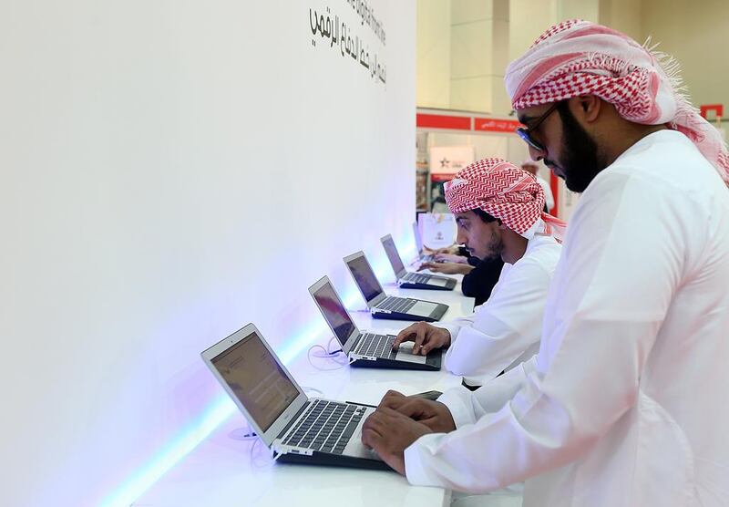 Searching for work. Emirati job seekers want job satisfaction and a chance to learn, the survey says. Satish Kumar / The National 