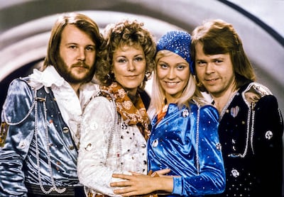 From left, Abba members Benny Andersson, Anni-Frid Lyngstad, Agnetha Faltskog and Bjorn Ulvaeus. AFP